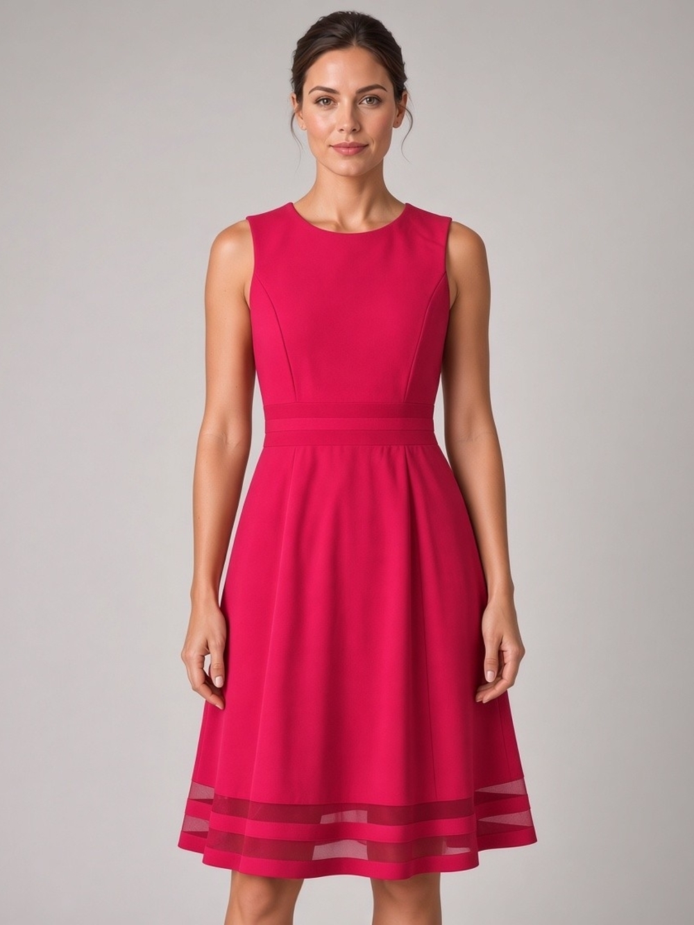 BNWT Calvin Klein Pink Dress 10 Fit & Flare Event Chic Cocktail Wedding Guest